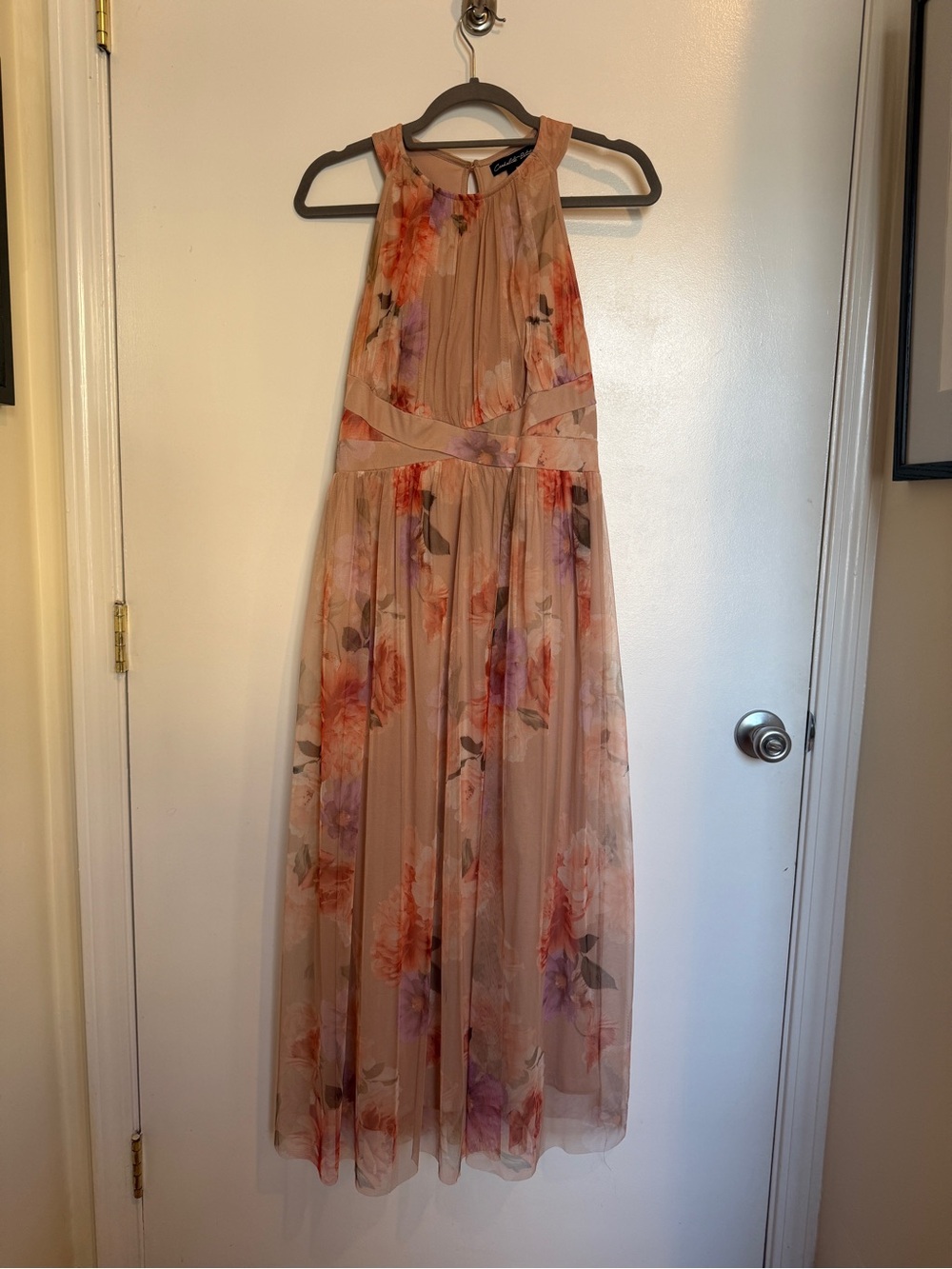 Floral Maxi Dress in Blush Pink